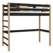 Cama alta de madera N01 100x180 Cama alta de madera N01 100x180 Negro
