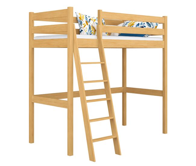 Cama alta de madera N03 pino natural