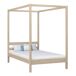Cama individual de roble con dosel N01 120x200 Cama individual de roble con dosel N01 120x200 Roble