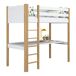 Cama alta de madera con escritorio N06 100x190 Cama alta de madera con escritorio N06 100x190 Madera