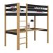 Cama alta de madera con escritorio N05 90x190 Cama alta de madera con escritorio N05 90x190 Negro