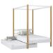 Cama individual de madera con dosel y cajón para colchón N01 90x180 Cama individual de madera con dosel y cajón para colchón N01 90x180 Madera