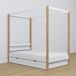 Cama individual de madera con dosel y cajón para colchón N01 90x180 Cama individual de madera con dosel y cajón para colchón N01 90x180 Madera