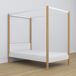 Cama individual de madera con dosel N02 80x180 Cama individual de madera con dosel N02 80x180 Madera