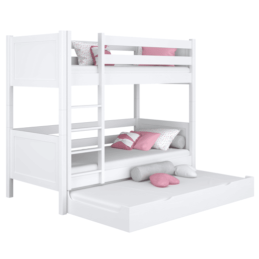 Beliche de madeira com gaveta para colchão N02 branco