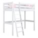 Cama alta de madera N03 90x200 Cama alta de madera N03 90x200 Blanco/ Gris