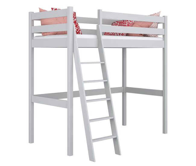 Cama alta de madera n03 gris