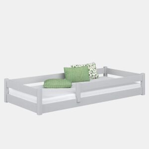 Cama baixa de madeira N02 cinza