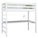 Cama alta de madera con escritorio N01 80x200 Cama alta de madera con escritorio N01 80x200 Blanco/ Gris