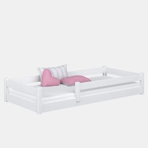 Cama baixa de madeira N02 branco