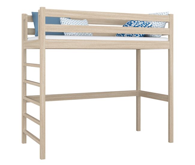 Cama alta de roble n01 roble blanqueado