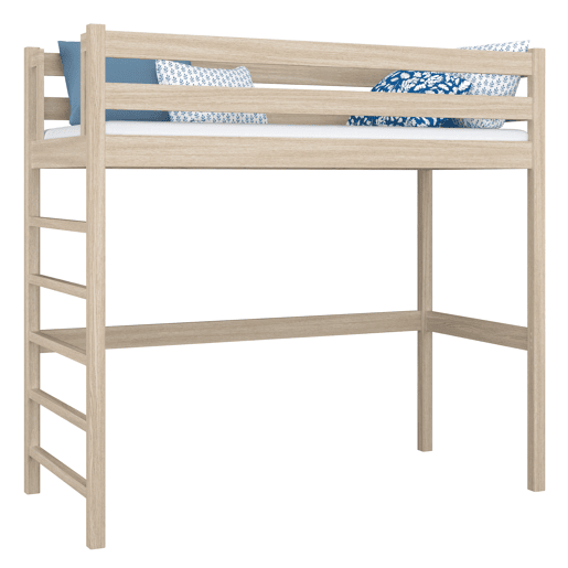 Cama mezzanine de carvalho N01 carvalho branqueado