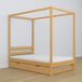 Cama individual de madera con dosel y cajón para colchón N01 90x180 Cama individual de madera con dosel y cajón para colchón N01 90x180 Pino