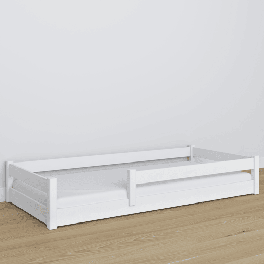 Cama baixa de madeira N02 branco Cama baixa de madeira N02 branco