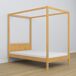 Cama individual de madera con dosel N02 90x190 Cama individual de madera con dosel N02 90x190 Pino