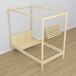 Cama individual de madera con dosel y cajón N02 100x180 Cama individual de madera con dosel y cajón N02 100x180 Pino