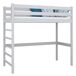 Cama alta de madera N01 120x190 Cama alta de madera N01 120x190 Blanco/ Gris