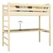 Cama alta de madera con escritorio N01 100x180 Cama alta de madera con escritorio N01 100x180 Pino
