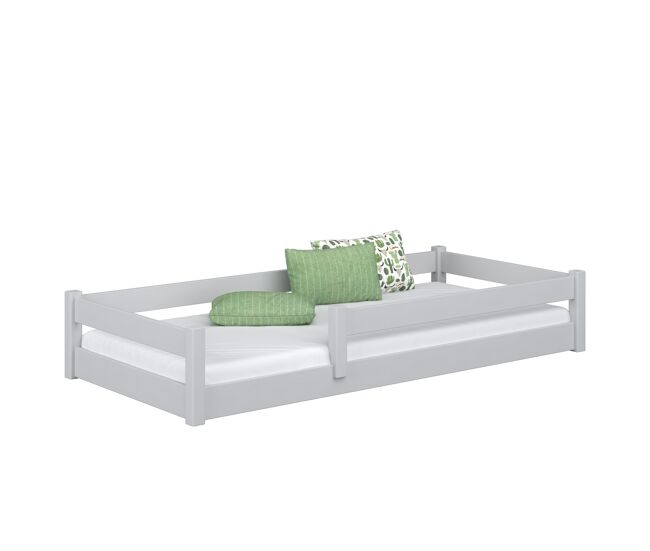 Cama baja de madera n02 gris
