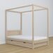 Cama individual de roble con dosel y cajón N02 80x200 Cama individual de roble con dosel y cajón N02 80x200 Roble