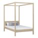 Cama individual de roble con dosel N02 90x180 Cama individual de roble con dosel N02 90x180 Roble