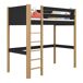 Cama alta de madera N06 100x200 Cama alta de madera N06 100x200 Negro