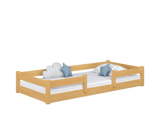 Cama baja de madera n01 pino natural