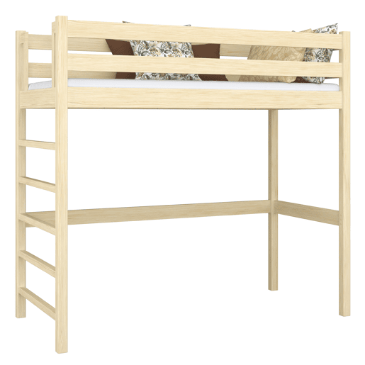 Cama alta de madeira N01 pinho incolor Cama alta de madeira N01 pinho incolor