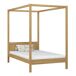 Cama individual de roble con dosel N02 100x200 Cama individual de roble con dosel N02 100x200 Roble