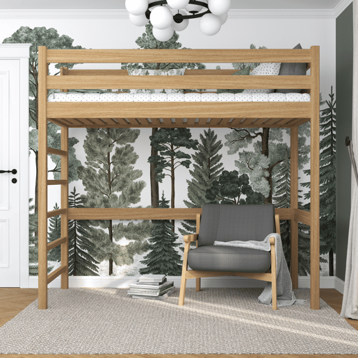Cama mezzanine de carvalho N01 carvalho natural Cama mezzanine de carvalho N01 carvalho natural