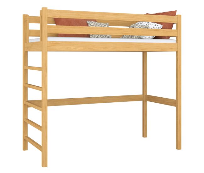 Cama alta de madera n01 pino natural