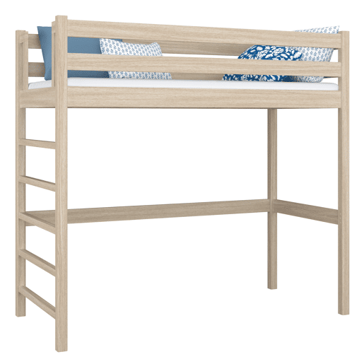 Cama mezzanine de carvalho N01 carvalho branqueado