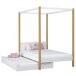 Cama individual de madera con dosel y cajón para colchón N02 80x200 Cama individual de madera con dosel y cajón para colchón N02 80x200 Madera