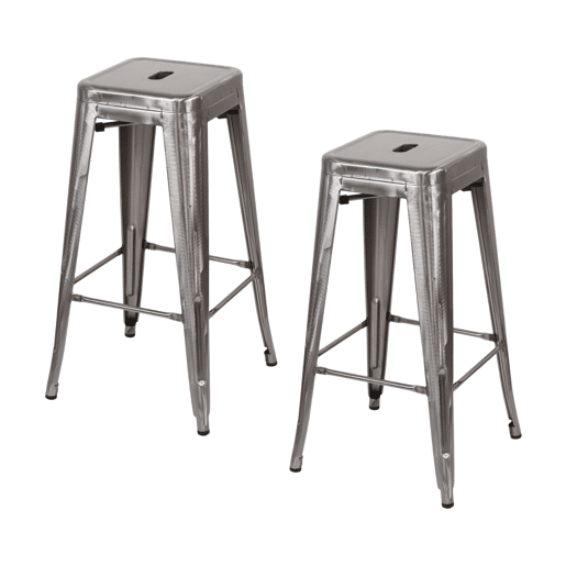 Pack 2 Bancos Médios Industriais de Aço Thinia Home