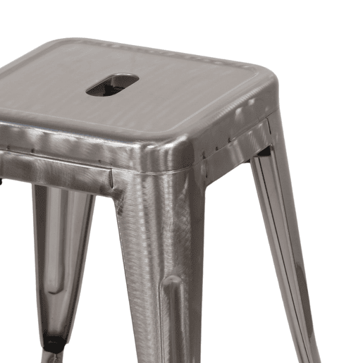 Pack 10 Bancos Baixos Industriais de Aço Thinia Home