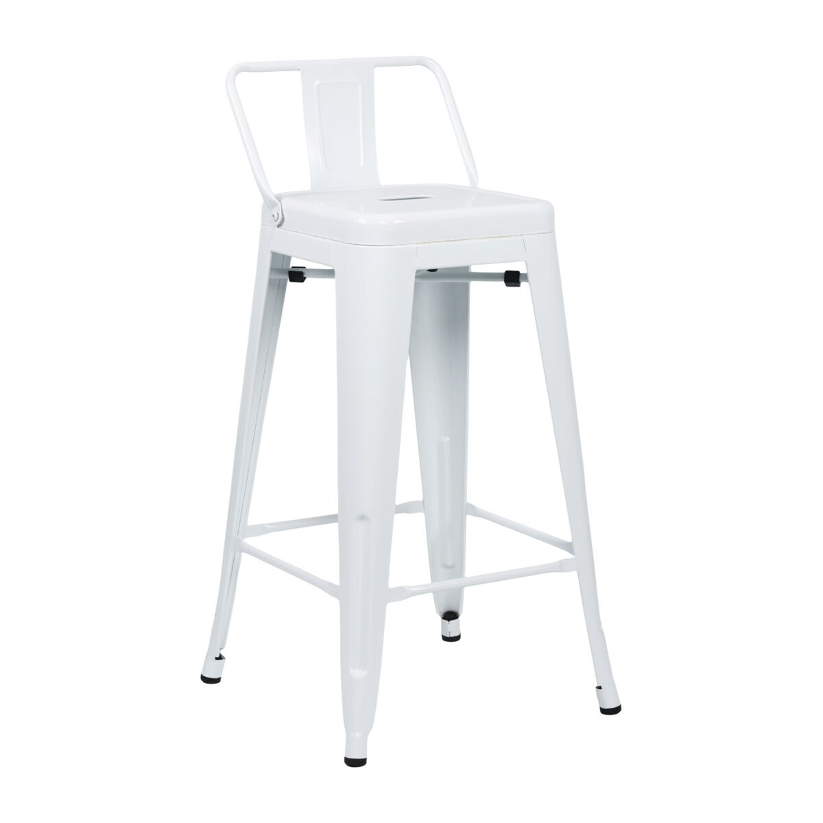 Taburete Alto Industrial Apilable de Acero Thinia Home
