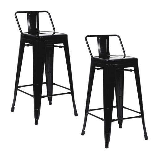Pack 2 Bancos Altos Industriais de Aço Thinia Home