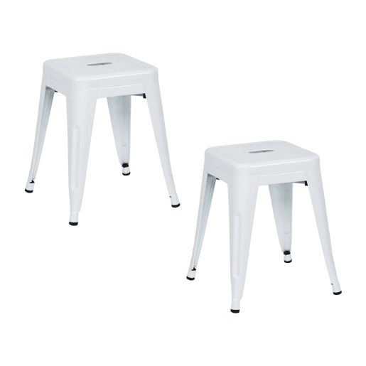 Pack 2 Bancos Baixos Industriais de Aço Thinia Home Pack 2 Bancos Baixos Industriais de Aço Thinia Home