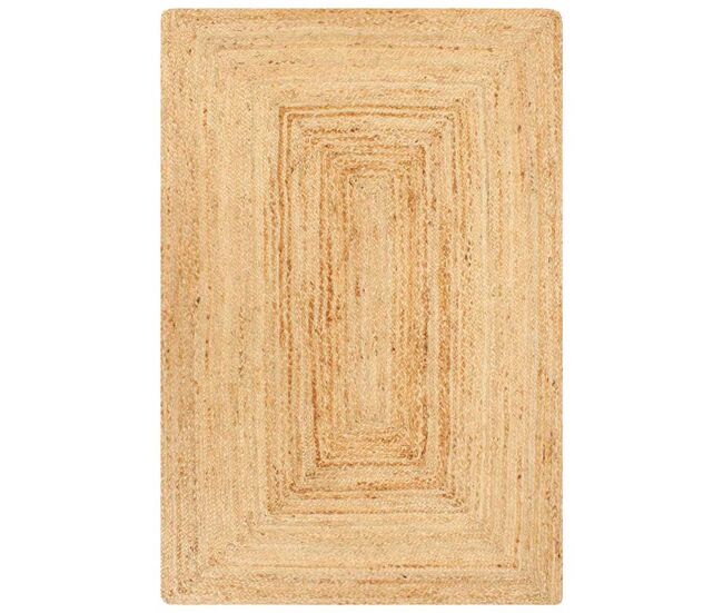 Alfombra de yute rectangular natural 120x180 cm