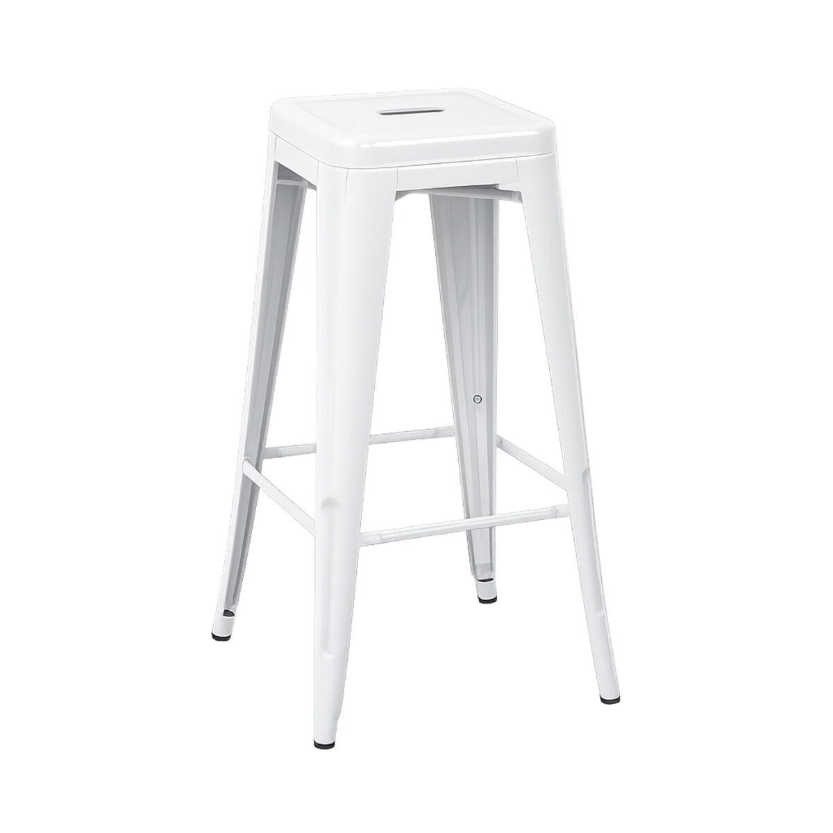 Taburete Medio Industrial Apilable de Acero Thinia Home