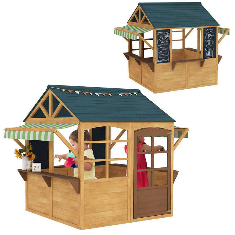 Casita Infantil Exterior Madera de Abeto AIYAPLAY