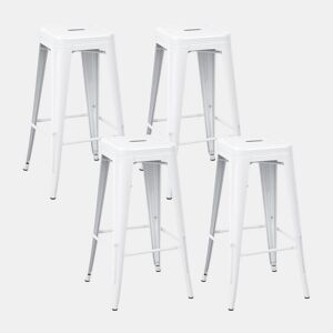 Pack 4 Bancos Médios Industriais de Aço Thinia Home