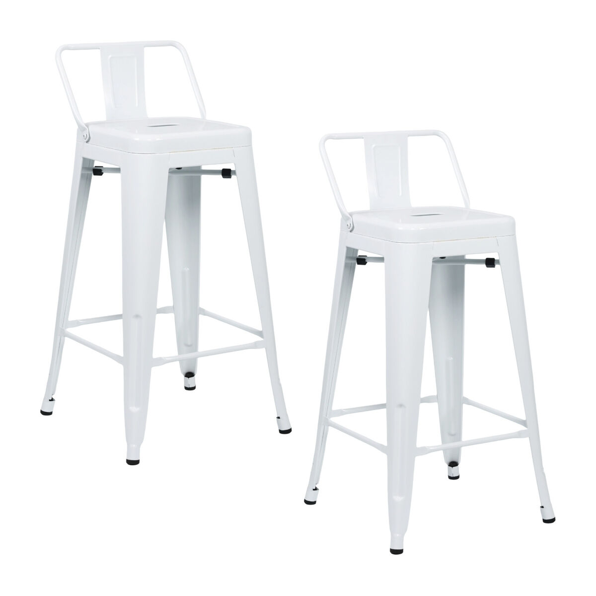 Pack 2 Taburetes Altos Industriales de Acero Thinia Home