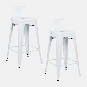 Pack 2 Bancos Altos Industriais de Aço Thinia Home