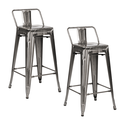 Pack 2 Bancos Altos Industriais de Aço Thinia Home Pack 2 Bancos Altos Industriais de Aço Thinia Home