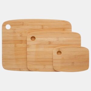 Conjunto de 3 tábuas de corte em bambu resistentes à água