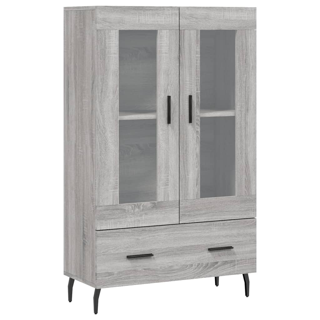 Aparador alto - Mueble de almacenamiento 69 Roble/ Gris