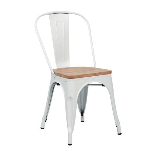 Pack 2 Cadeiras Industriais de Aço e Madeira Thinia Home