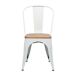 Pack 2 Sillas Industriales de Acero y Madera Thinia Home Pack 2 Sillas Industriales de Acero y Madera Thinia Home Blanco