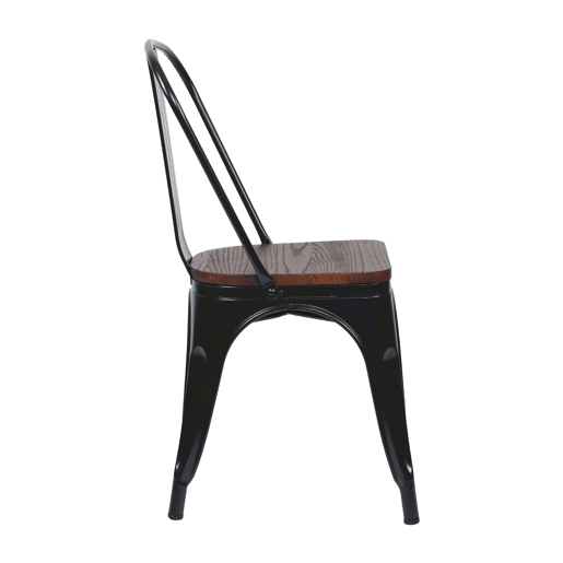 Pack 2 Cadeiras Industriais de Aço e Madeira Thinia Home